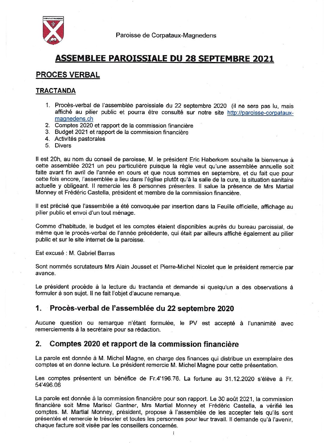 Procès verbal 2021_P1